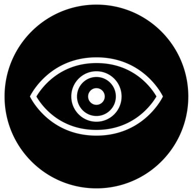Göz simgesi, vektör illüstrasyonu 