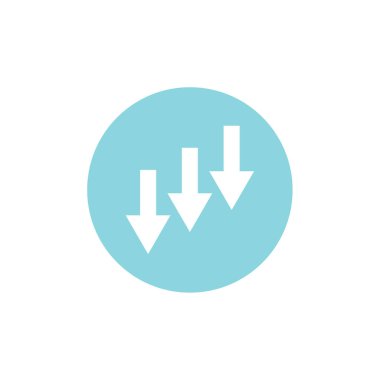 Modern ok simgesinin vektör illüstrasyonu    