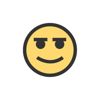 emoji, yüz ifadesi sembolü, simge simgesi, vektör illüstrasyonu