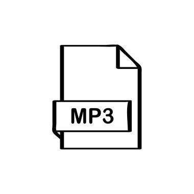mp3 dosya biçimi vektör illüstrasyonu