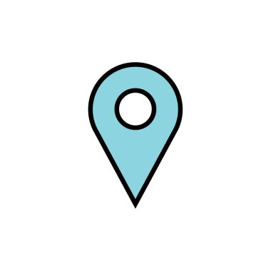 Gezinti PIN basit simgesi, vektör çizim