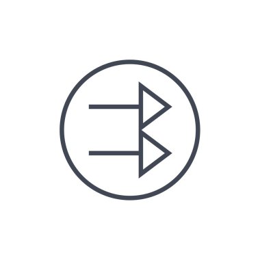 Sağ ok simgesi basit vektör illüstrasyonu