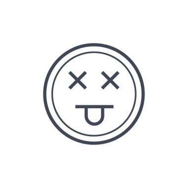 yüz simgesi, vektör illüstrasyonu 