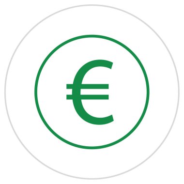 Avro para birimi simgesi basit vektör illüstrasyonu