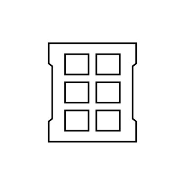 Kablo çerçeve simgesinin vektör illüstrasyonu