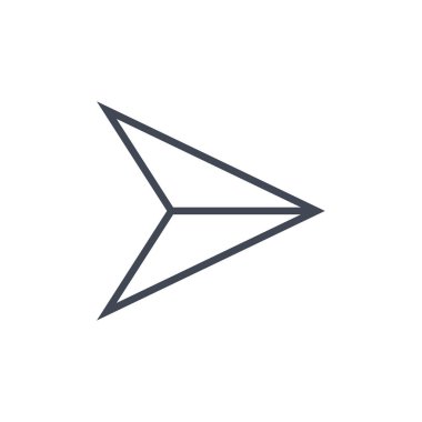 Sağ ok simgesi basit vektör illüstrasyonu