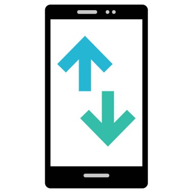 mobile phone with arrow icon 