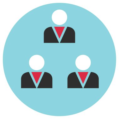 Takım vektör simgesi. bicolor düz sembol, kırmızı ve mavi renkler, yuvarlak açılar, beyaz arkaplan 