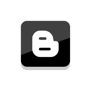 Blogger sosyal medya logosu paylaşımı. Web simgesi basit illüstrasyon