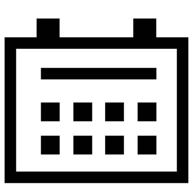 Takvim simgesi, vektör çizimi