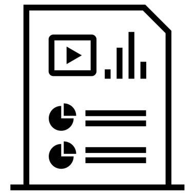 iş raporu simgesi basit illüstrasyon