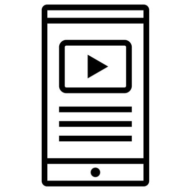 akıllı telefon simgesi basit vektör illüstrasyonu