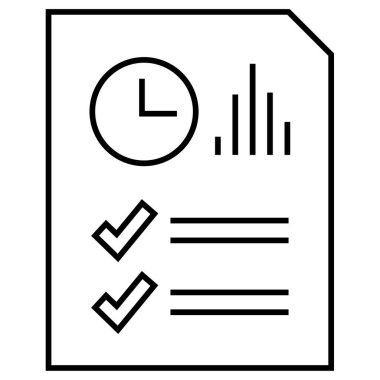 iş raporu simgesi basit illüstrasyon