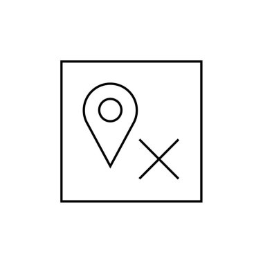 konum simgesi vektörü beyaz arkaplanda izole edildi