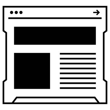 Kablo çerçeve simgesinin vektör illüstrasyonu