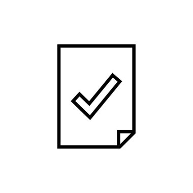 İşaretleme simgesi vektör illüstrasyonunu kontrol et