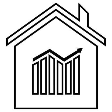 Emlak simgesi, vektör illüstrasyonu 