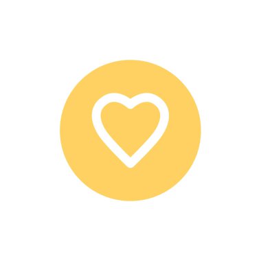 Kalp ikonu vektör illüstrasyonu     