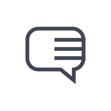 metin ampul simgesi, sohbet için ileti şablonu