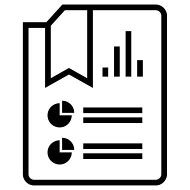 iş raporu simgesi basit illüstrasyon