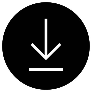 aşağı ok simgesi, indirme sembolü, vektör illüstrasyonu