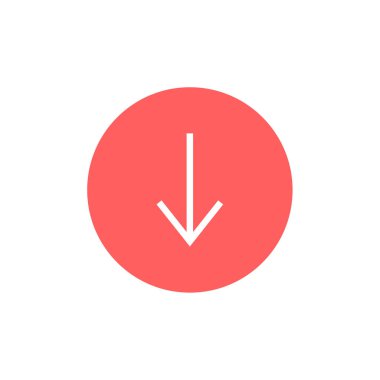 ok aşağı simge vektör illüstrasyonu