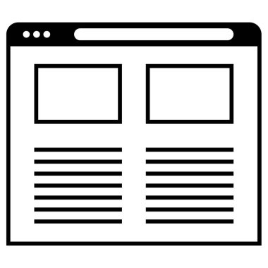 Kablo çerçeve simgesinin vektör illüstrasyonu