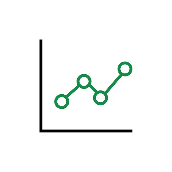 Obchodní Graf Ilustrace Vektorové Ikony Analytických Dat — Stockový vektor