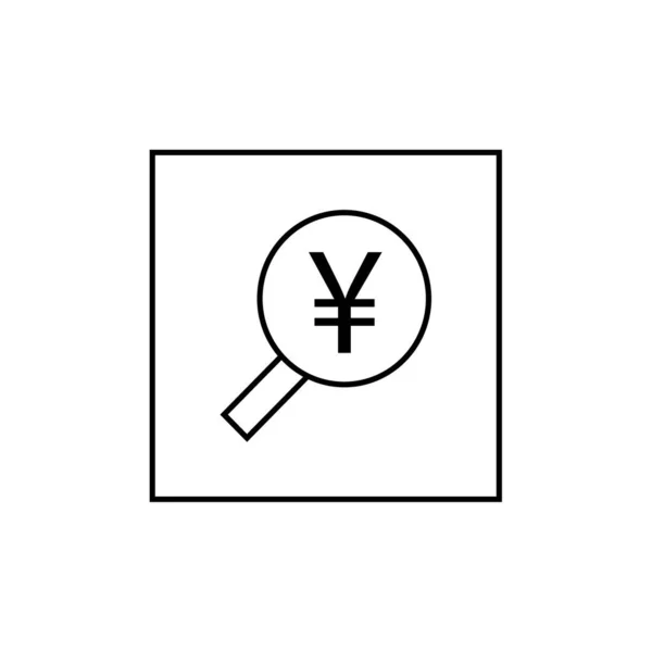 Yen Icona Vettoriale Illustrazione — Vettoriale Stock