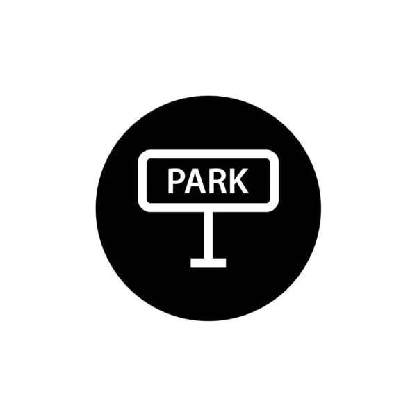 Park Sign Icon Vector Illustration — Stock Vector