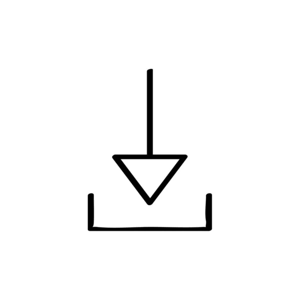 Ícone Seta Para Baixo Símbolo Download Ilustração Vetorial — Vetor de Stock