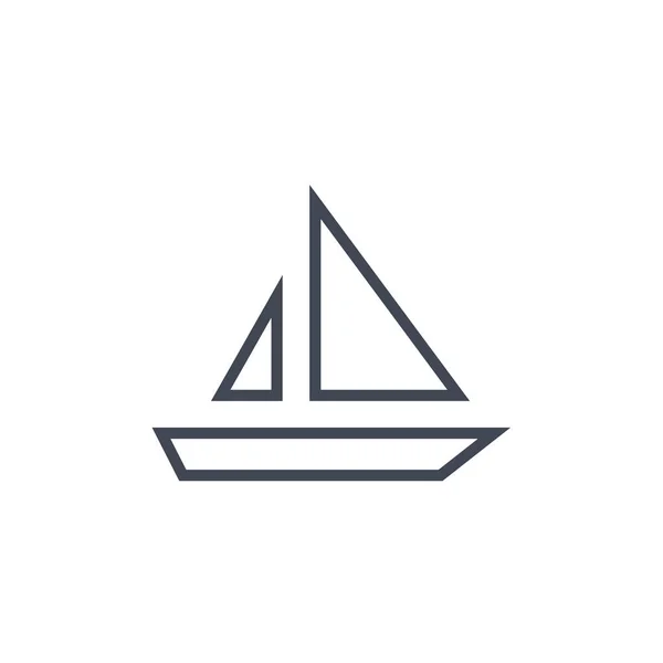 Icona Vettore Yacht Yacht Simbolo Barca — Vettoriale Stock