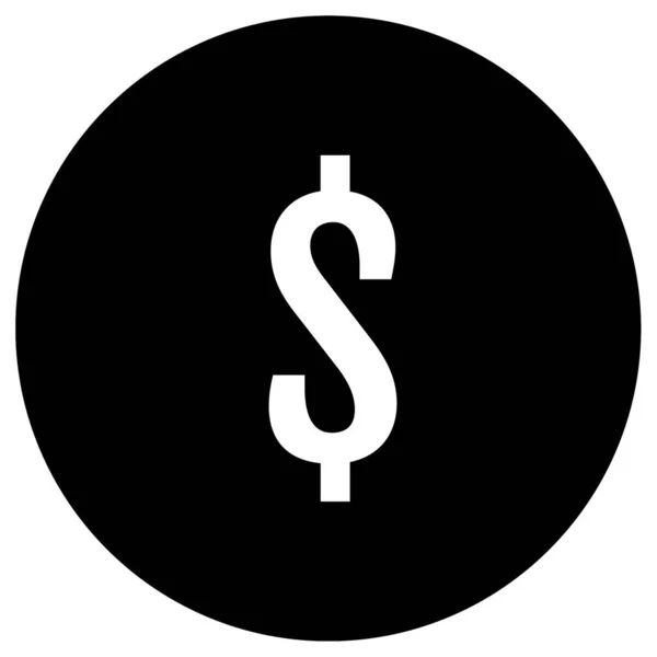 Εικονίδιο Του Δολαρίου Στερεά Στυλ — Διανυσματικό Αρχείο