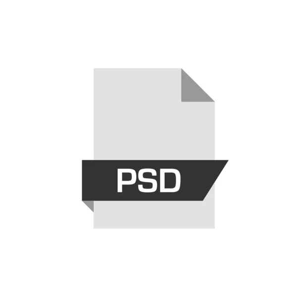 Psd Bestandsformaat Pictogram Vector Illustratie Eenvoudig Ontwerp — Stockvector