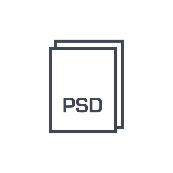 Psd Document Icon Vector Illustration Simple Design — Stock Vector