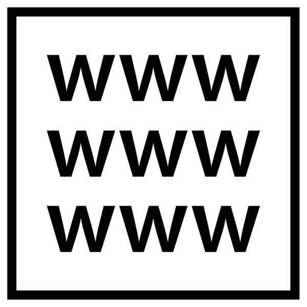 Nternet Www Web Çevrimiçi Simge Tasarım Vektörü — Stok Vektör