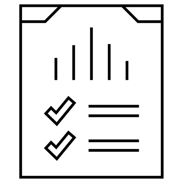 Icône Rapport Entreprise Illustration Simple — Image vectorielle