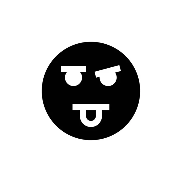 Icono Emoticono Cara Ilustración Vectorial — Vector de stock
