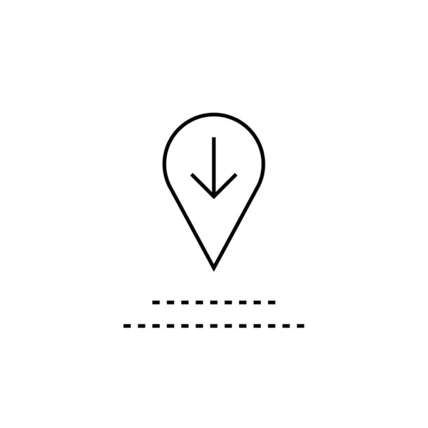 Mapa Icono Puntero Ilustración Diseño Vectores — Vector de stock