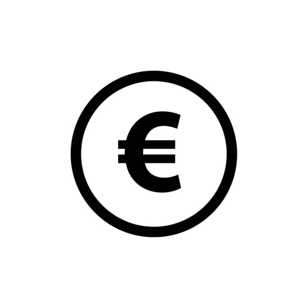 Euro Coin Icon Vector Illustration — Stock Vector