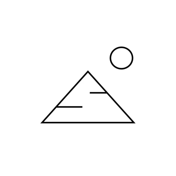 Piramide Pictogram Vector Illustratie Platte Stijl — Stockvector