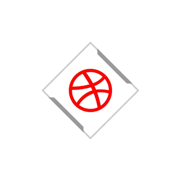 Dribbble Social Media Logo Vector Ilustración — Archivo Imágenes Vectoriales