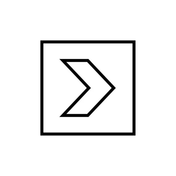 Flecha Ilustración Icono Simple Web — Vector de stock