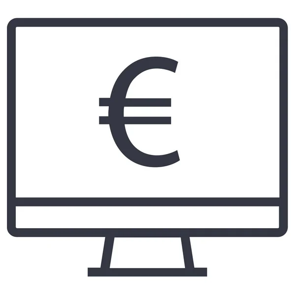 Euro Signo Moneda Icono Simple Vector Ilustración — Archivo Imágenes Vectoriales