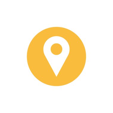 Navigasyon iğne işareti basit simge, vektör illüstrasyonu