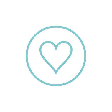 Kalp ikonu vektör illüstrasyonu     