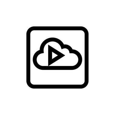 Bulut hesaplama simgesi vektör illüstrasyonu