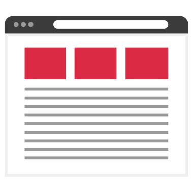 kullanıcı arayüzü tasarımı. Web simgesi basit illüstrasyon 