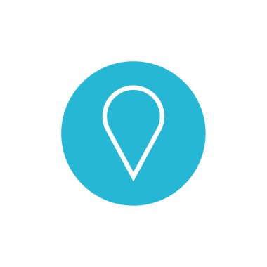 Navigasyon iğne işareti basit simge, vektör illüstrasyonu