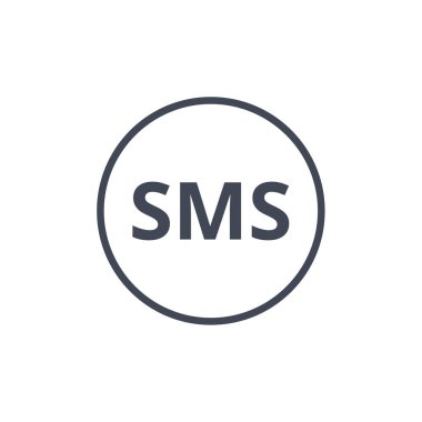 SMS ve Metin Mesajlaşması ikon vektör illüstrasyonu